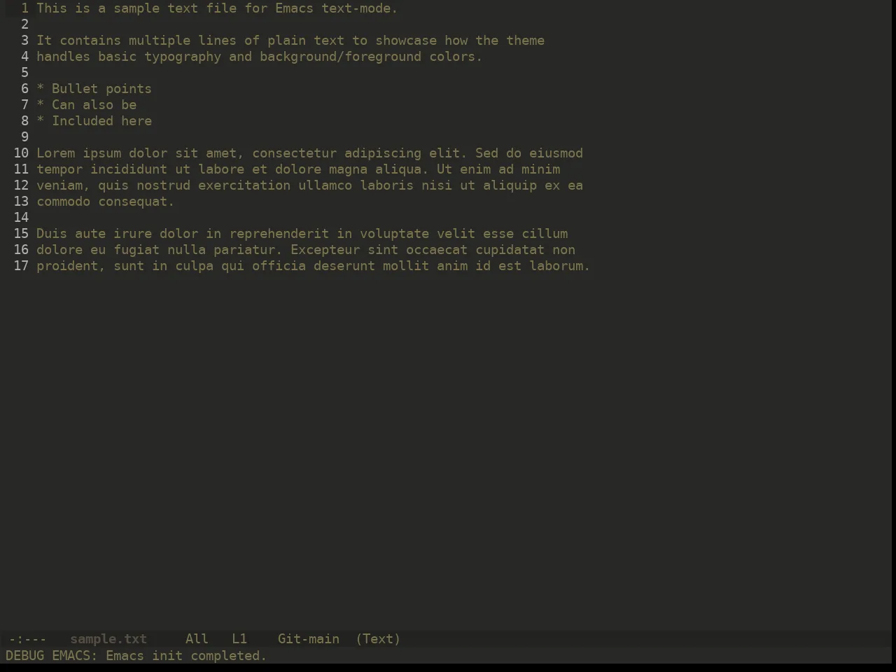 Ewal Dkeg Brownstone Theme in text-mode