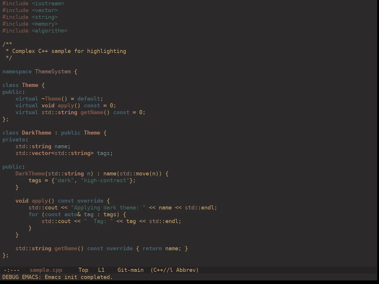 Ewal Dkeg Bulb Theme in c++-mode