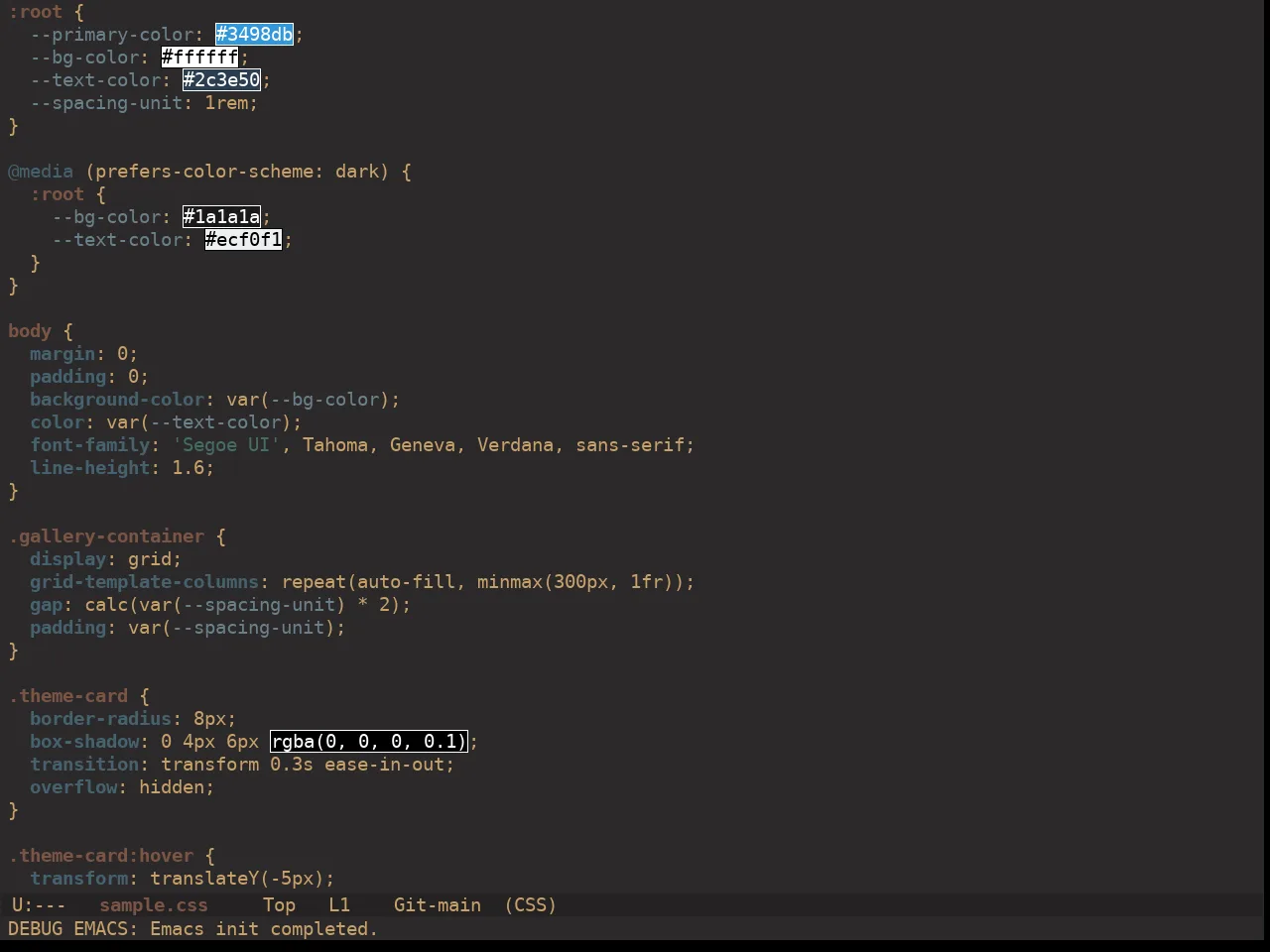 Ewal Dkeg Bulb Theme in css-mode