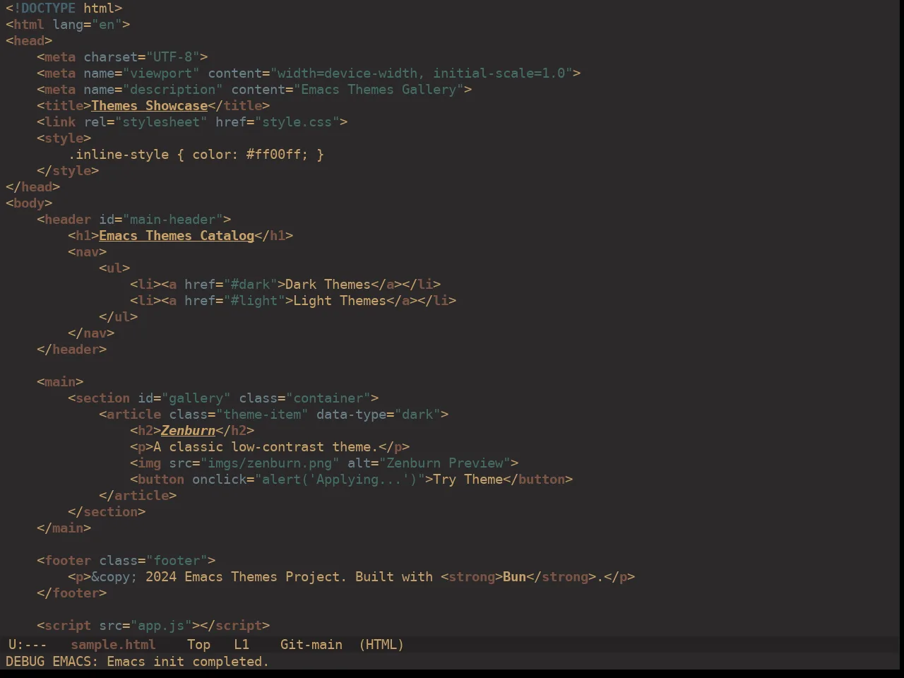 Ewal Dkeg Bulb Theme in html-mode