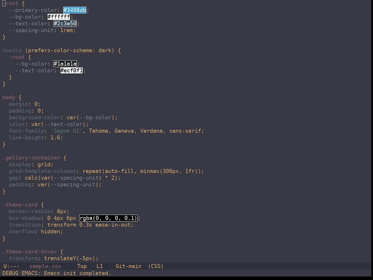 Ewal Dkeg Chaires Theme in css-mode