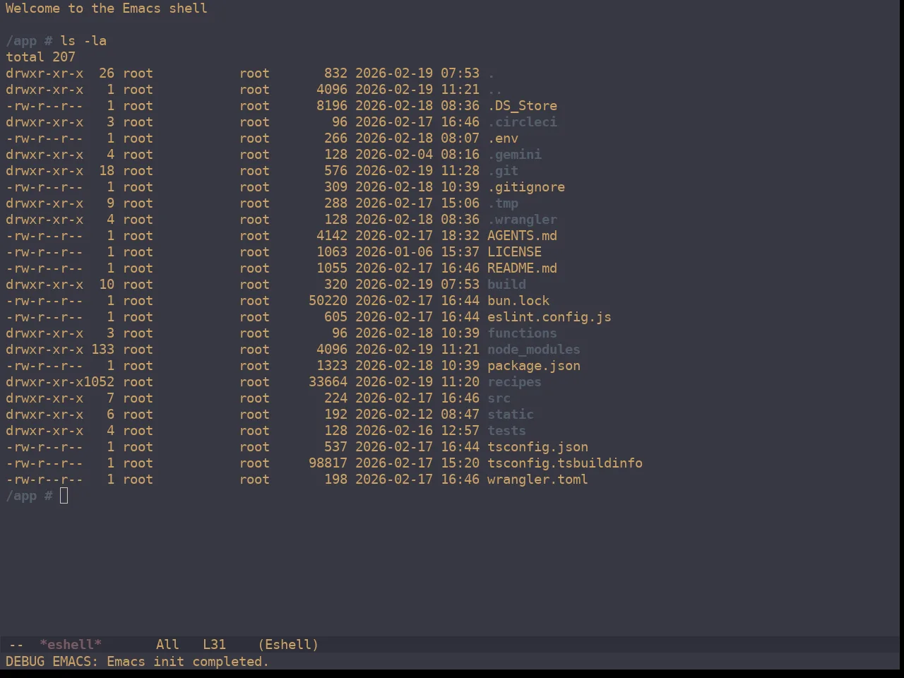 Ewal Dkeg Chaires Theme in eshell
