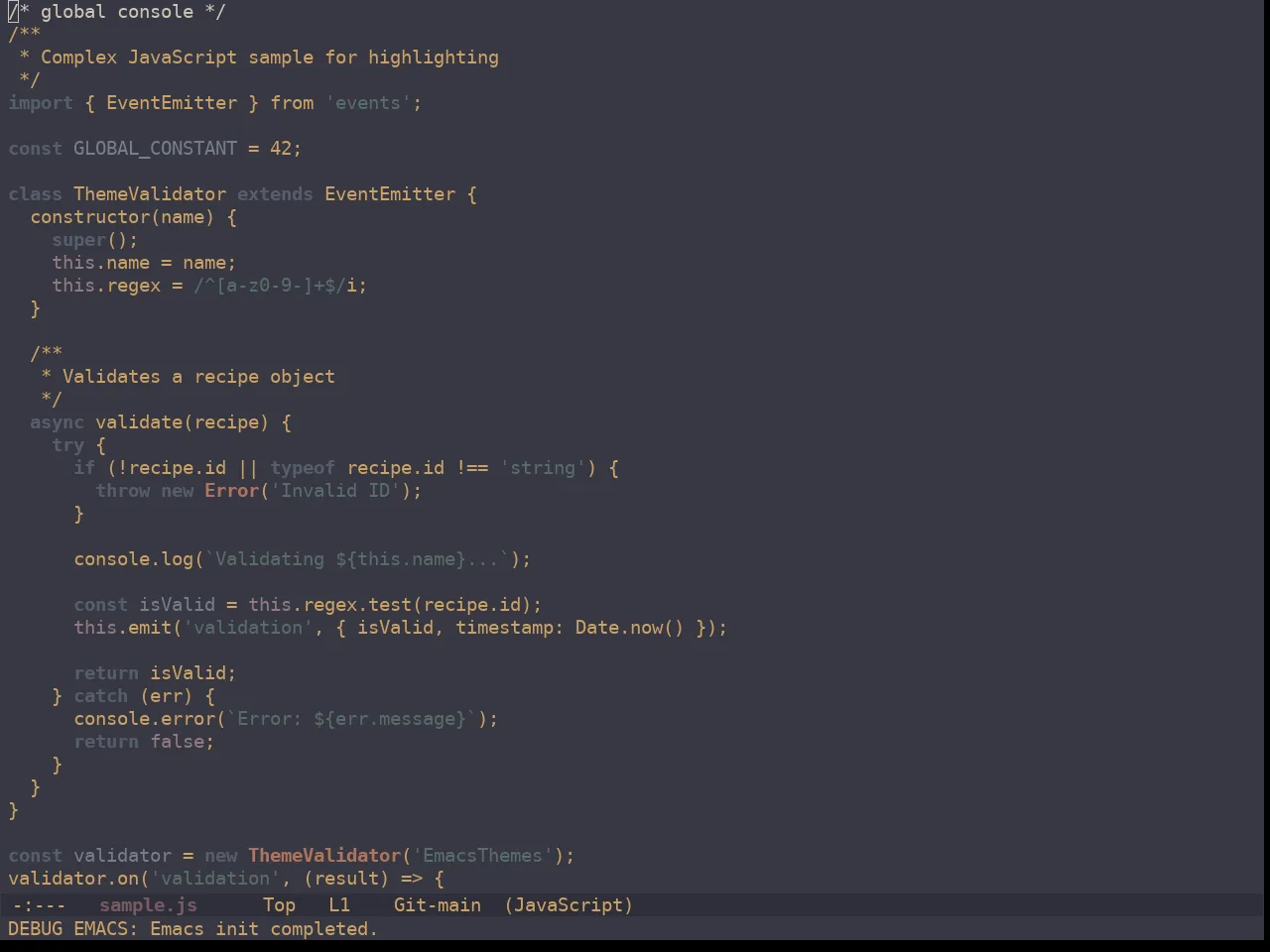 Ewal Dkeg Chaires Theme in javascript-mode