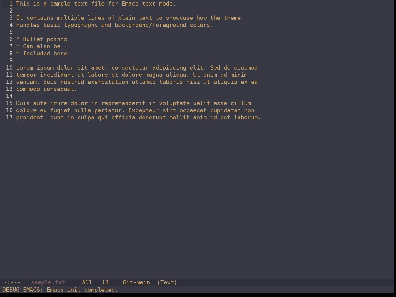 Ewal Dkeg Chaires Theme in text-mode
