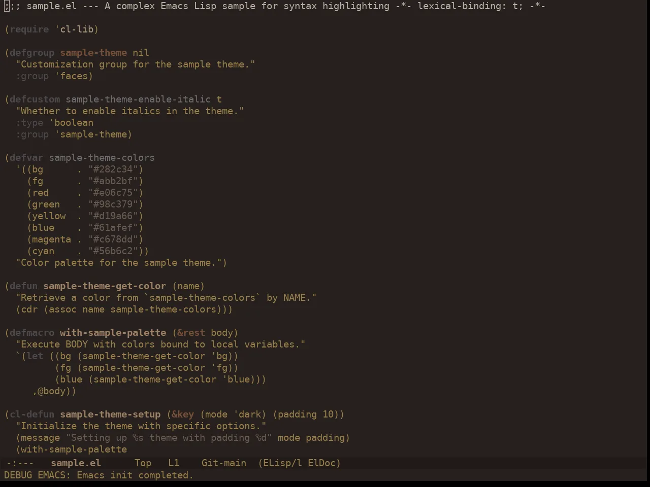 Ewal Dkeg Corduroy Theme in emacs-lisp-mode
