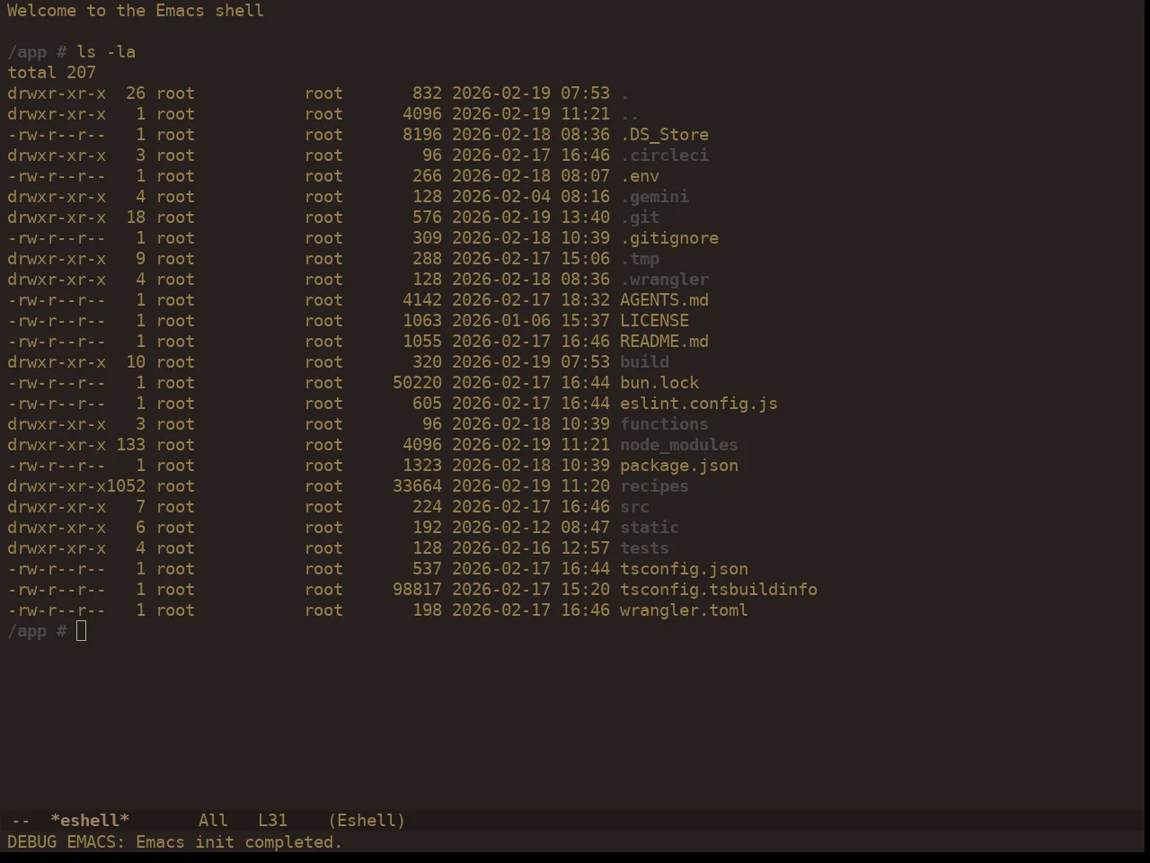 Ewal Dkeg Corduroy Theme in eshell