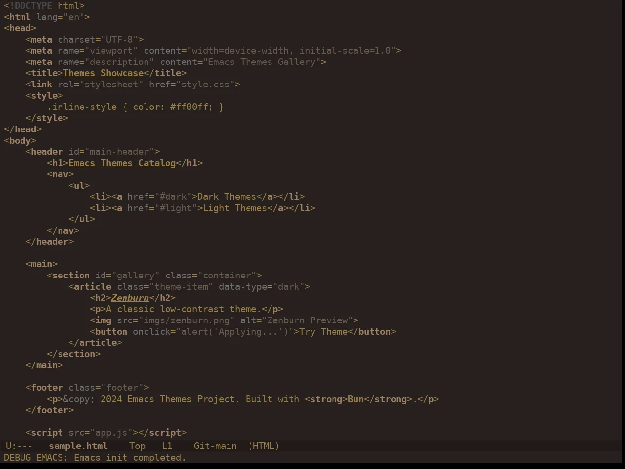 Ewal Dkeg Corduroy Theme in html-mode