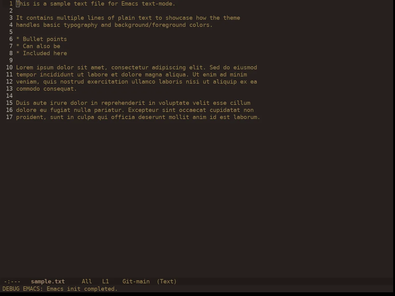 Ewal Dkeg Corduroy Theme in text-mode