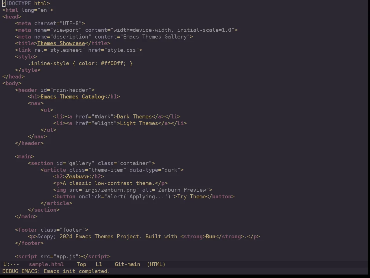 Ewal Dkeg Depth Theme in html-mode