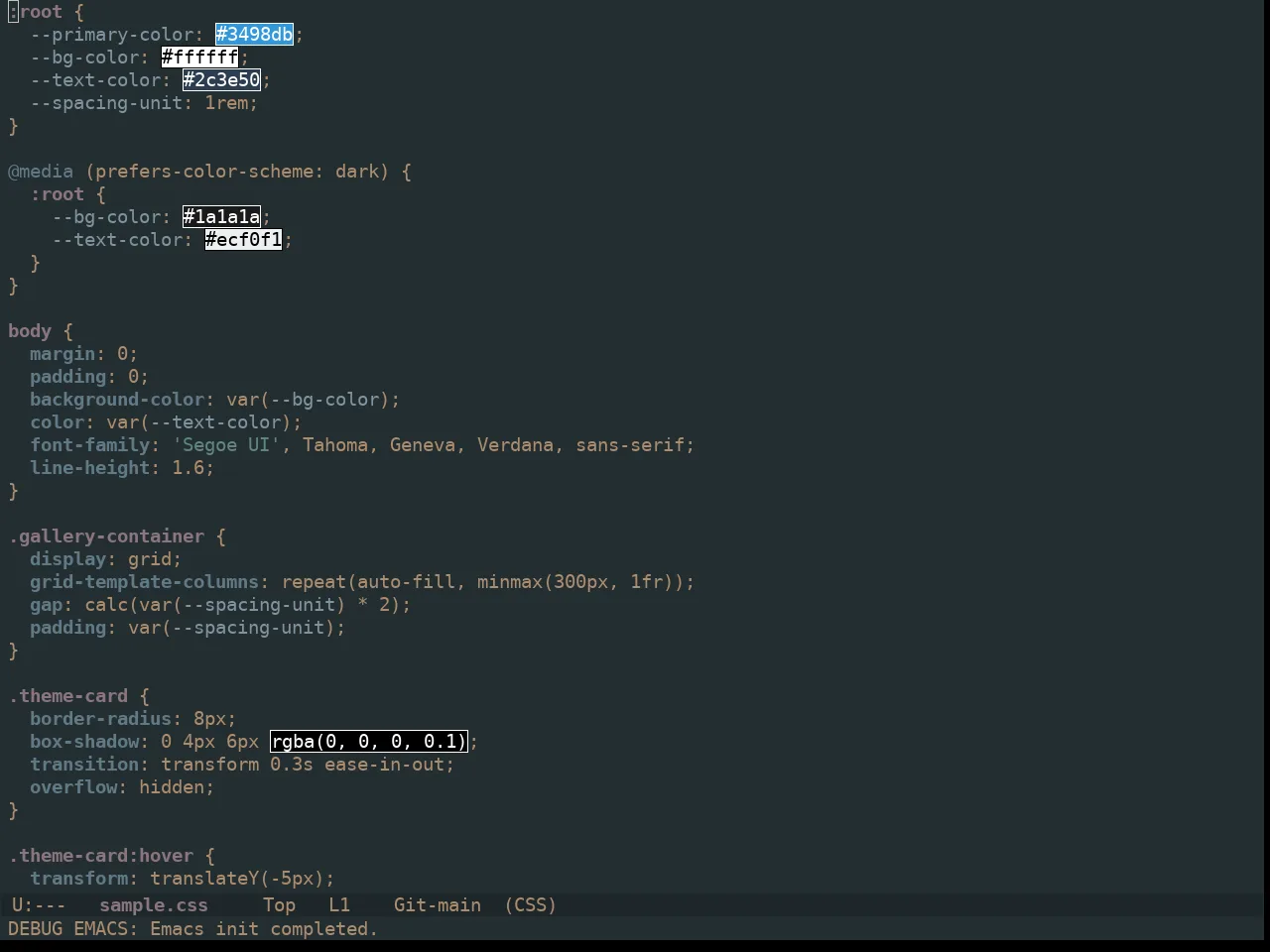 Ewal Dkeg Designr Theme in css-mode