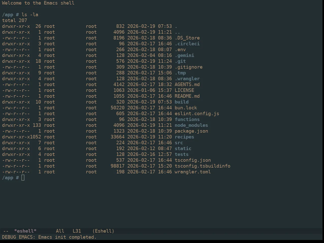 Ewal Dkeg Designr Theme in eshell