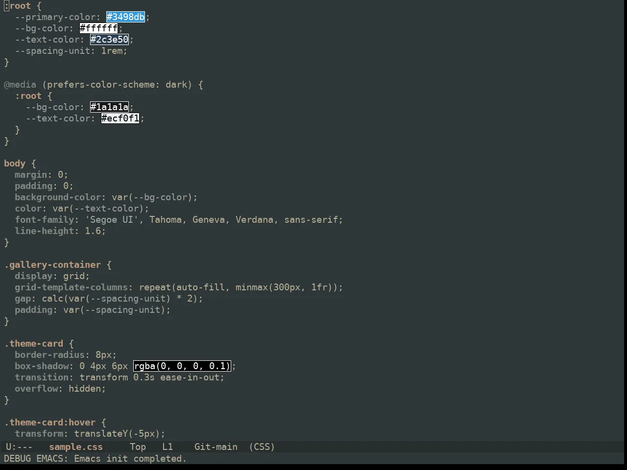 Ewal Dkeg Diner Theme in css-mode