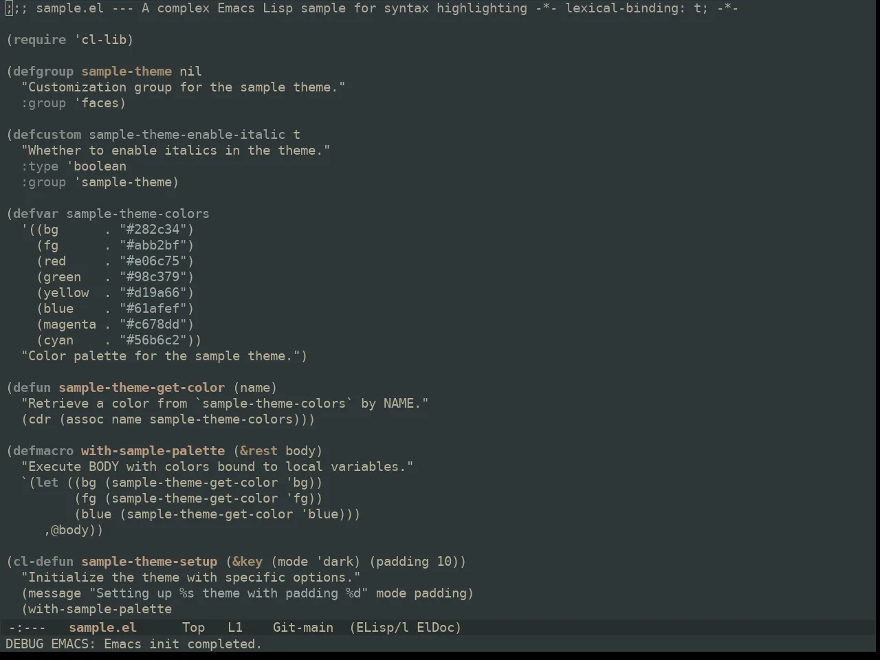 Ewal Dkeg Diner Theme in emacs-lisp-mode