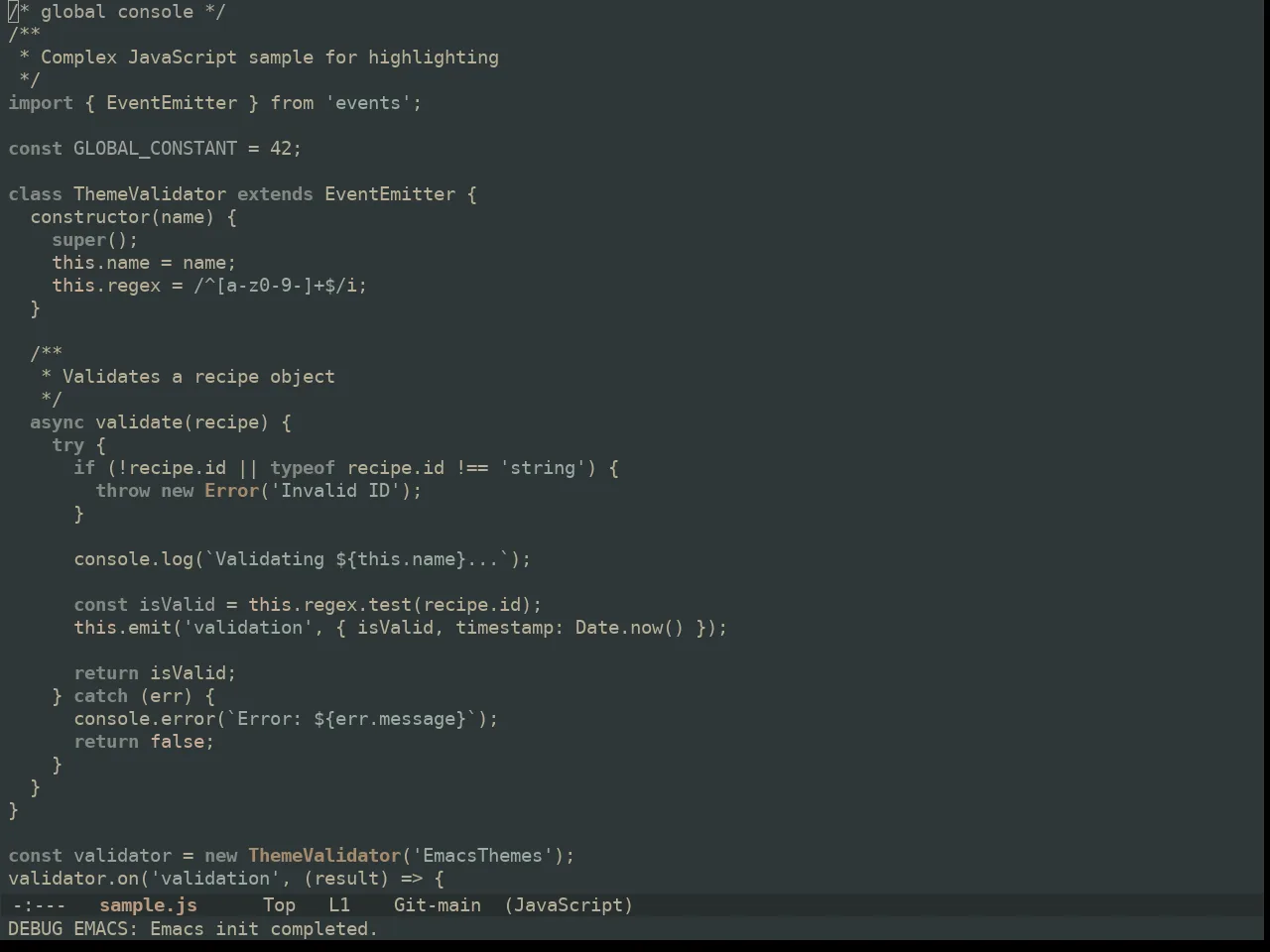 Ewal Dkeg Diner Theme in javascript-mode