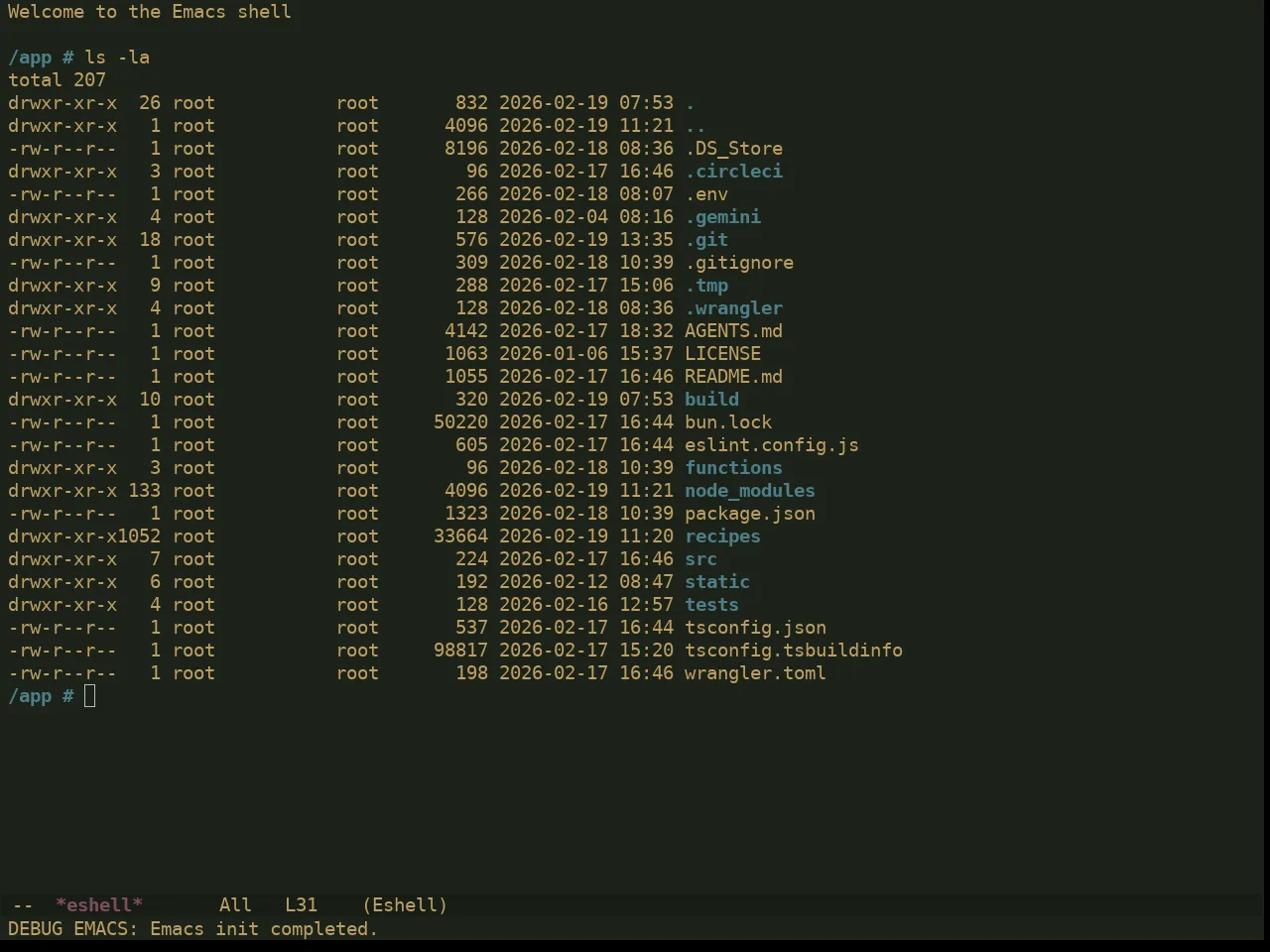 Ewal Dkeg Escen Theme in eshell