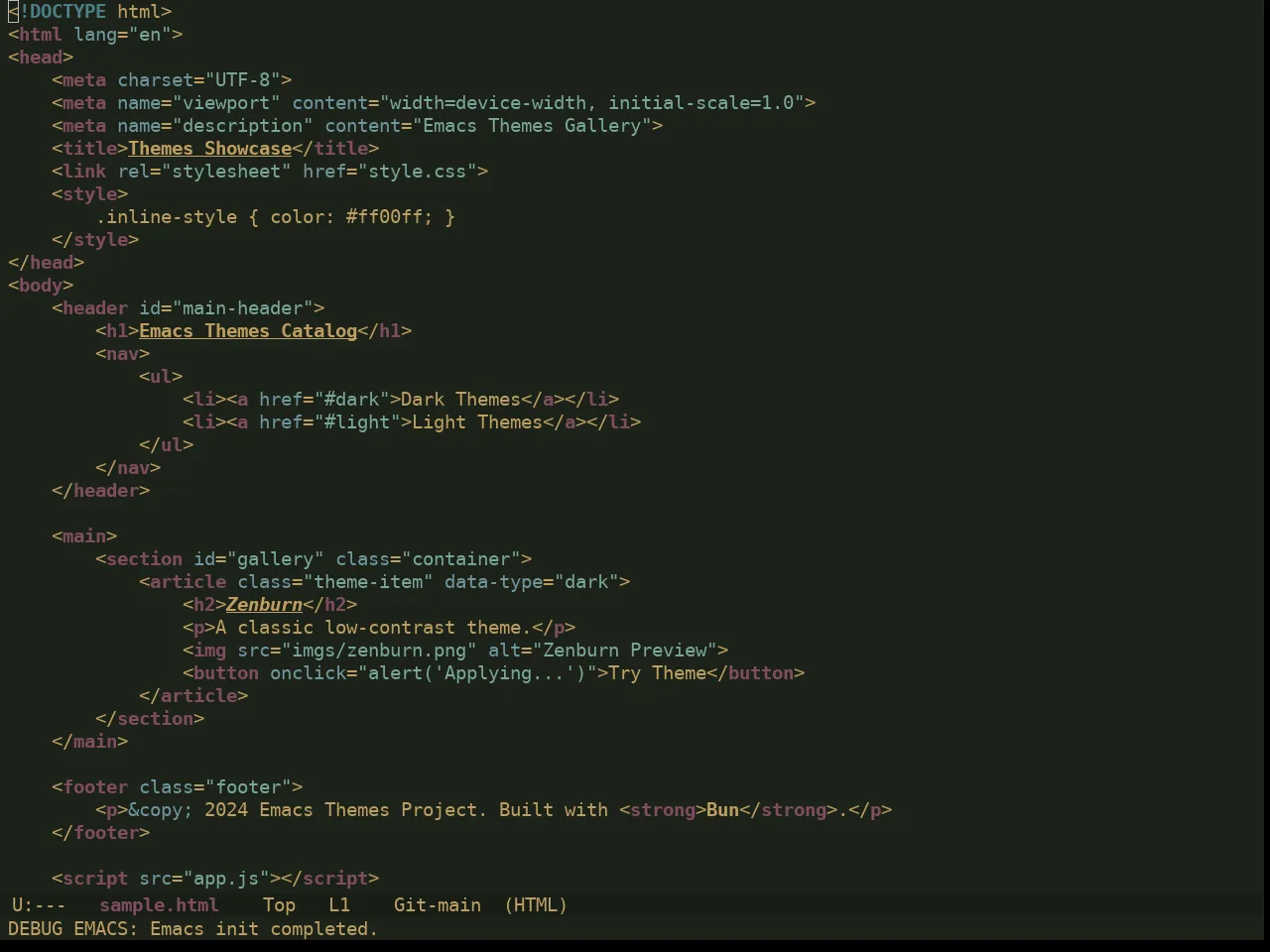 Ewal Dkeg Escen Theme in html-mode