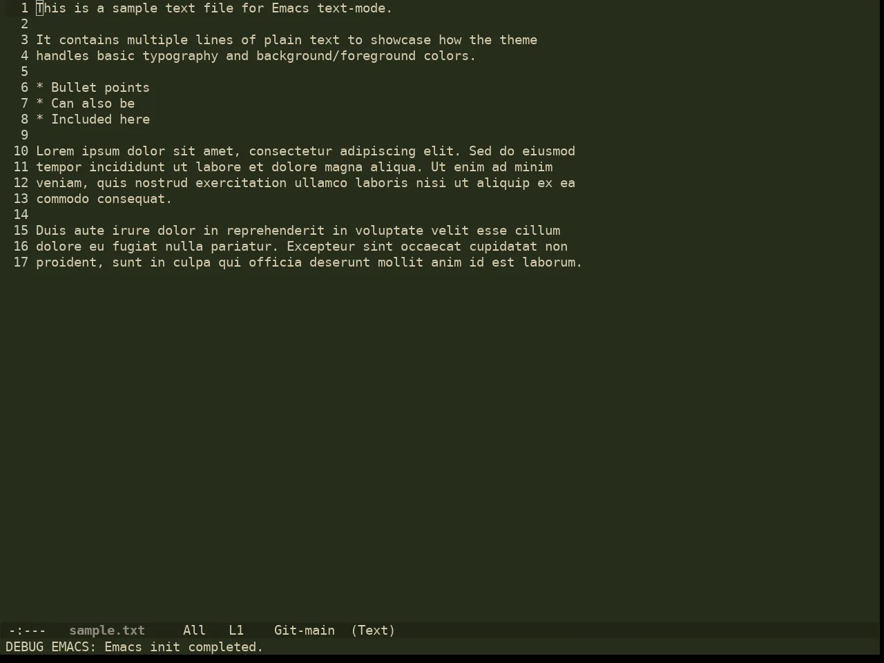 Ewal Dkeg Fendr Theme in text-mode