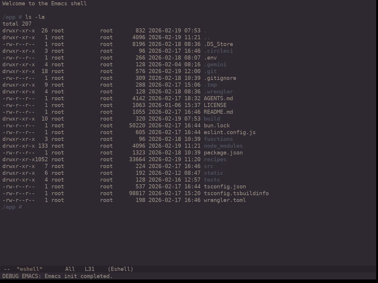 Ewal Dkeg Flapr Theme in eshell