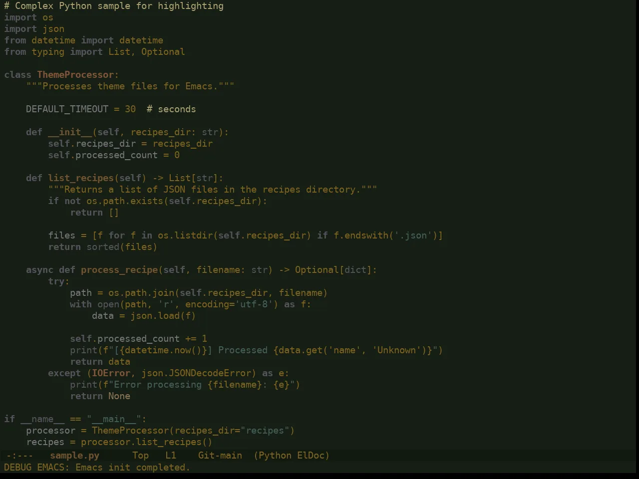 Ewal Dkeg Forst Theme in python-mode