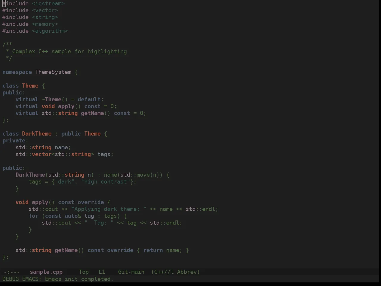 Ewal Dkeg Fury Theme in c++-mode