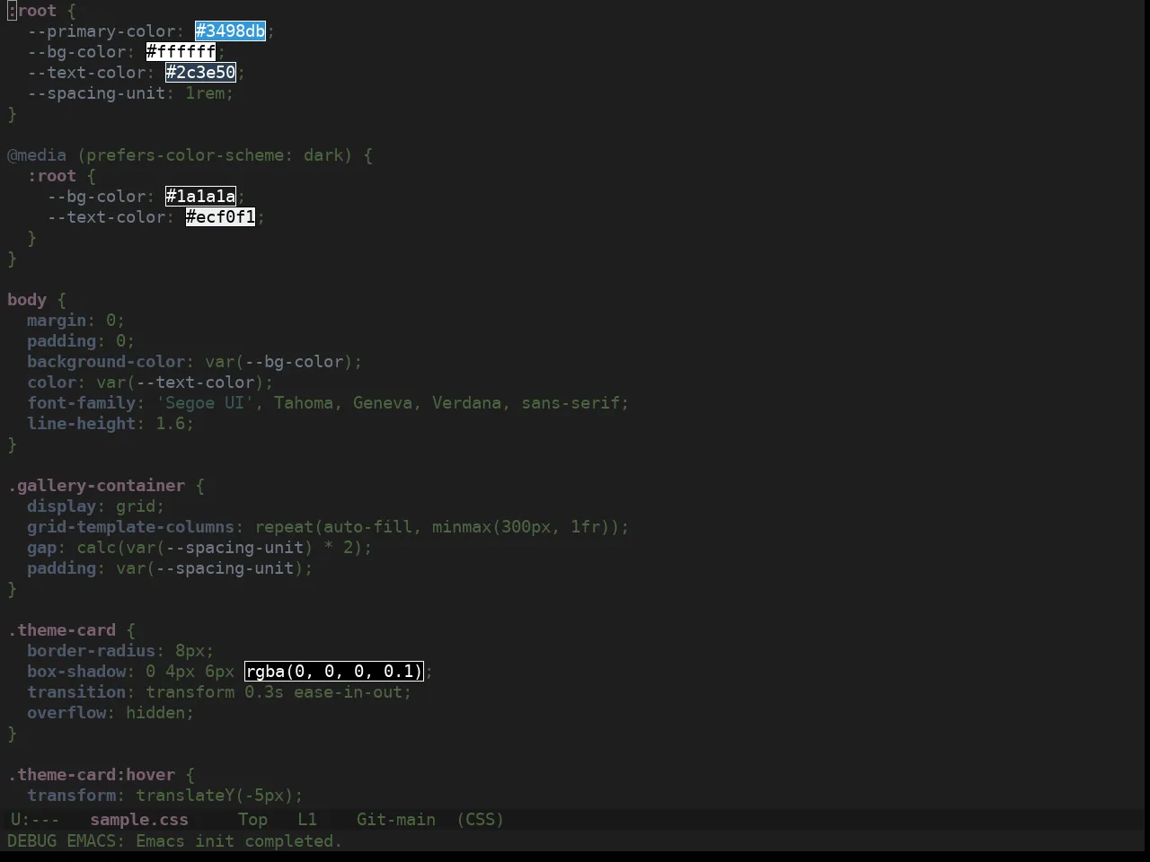 Ewal Dkeg Fury Theme in css-mode