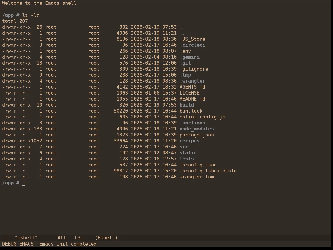 Ewal Dkeg Harbing Theme in eshell