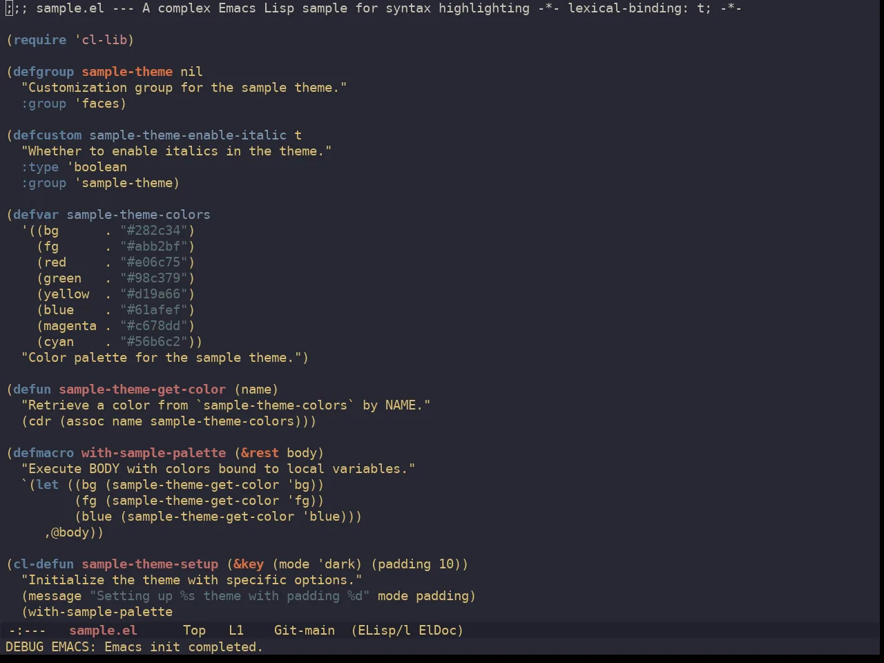 Ewal Dkeg Kit Theme in emacs-lisp-mode