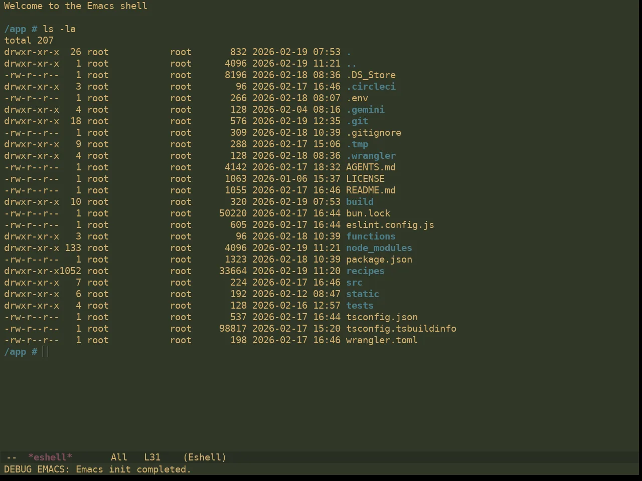 Ewal Dkeg Leaf Theme in eshell