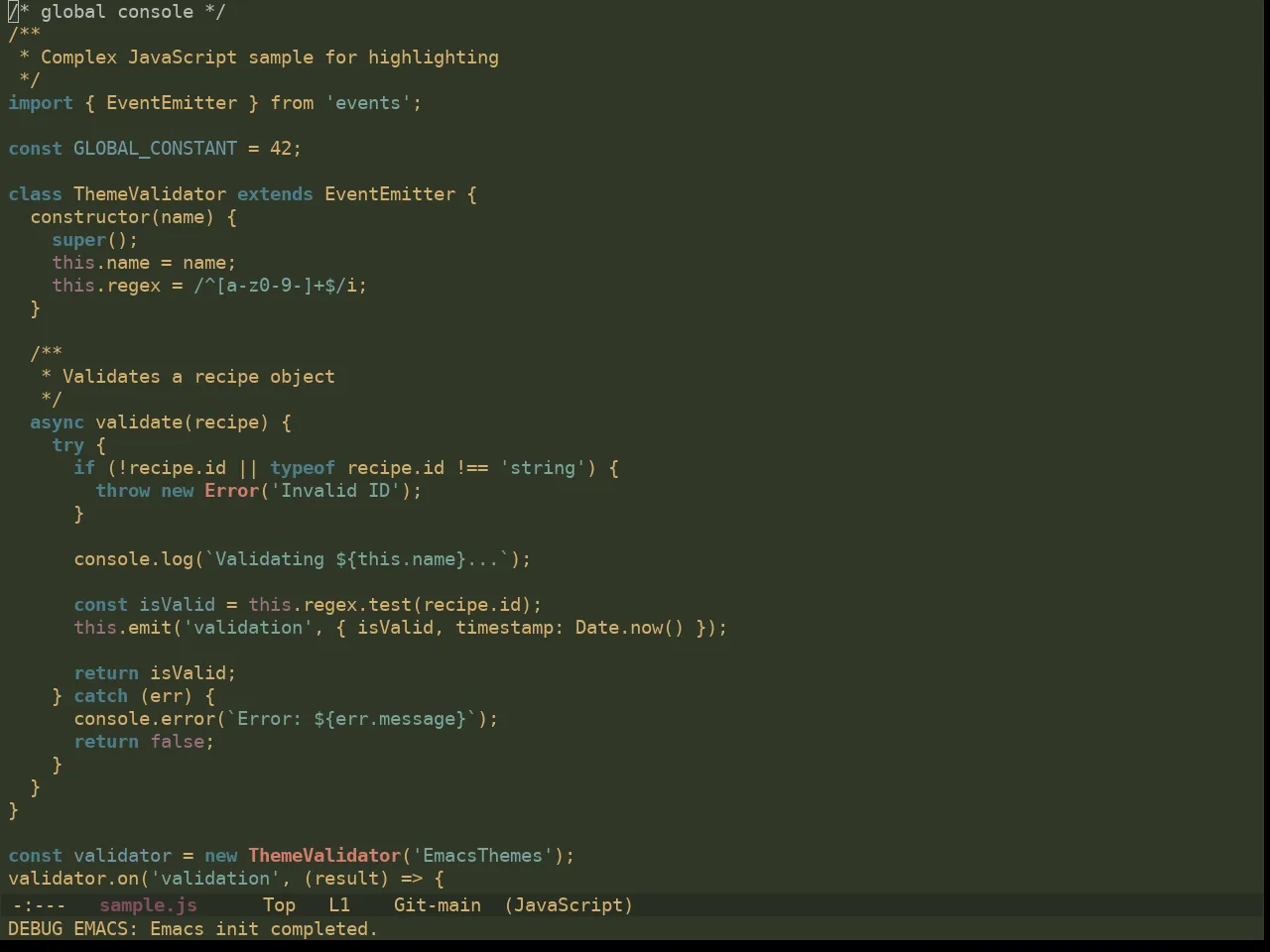 Ewal Dkeg Leaf Theme in javascript-mode