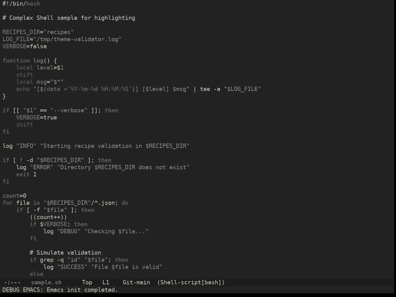 Ewal Dkeg Link Theme in sh-mode