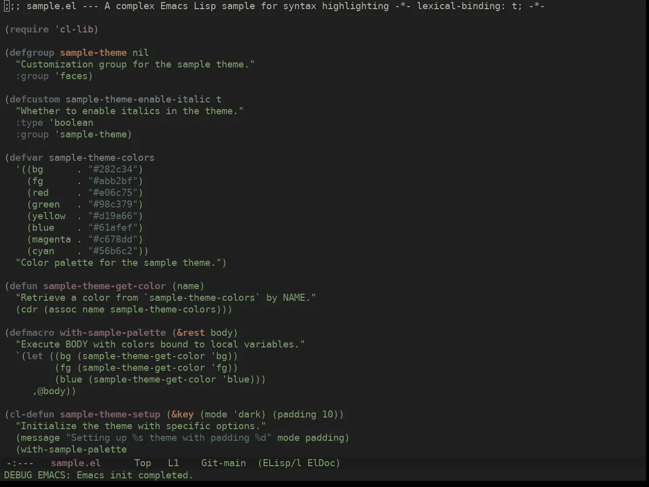Ewal Dkeg Mattd Theme in emacs-lisp-mode