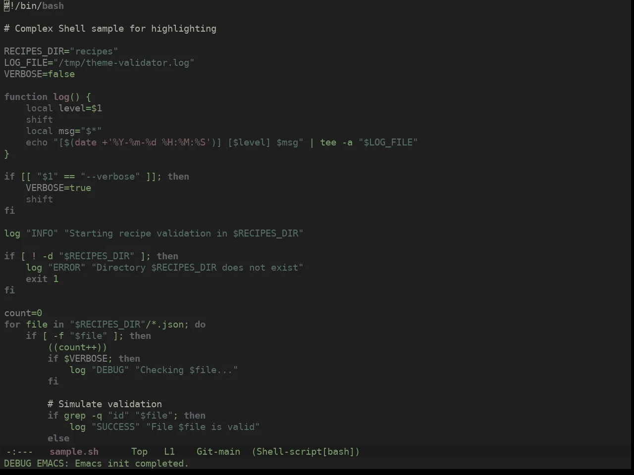 Ewal Dkeg Mattd Theme in sh-mode