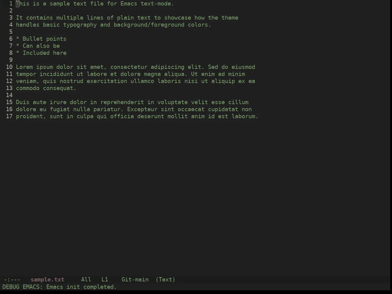 Ewal Dkeg Mattd Theme in text-mode