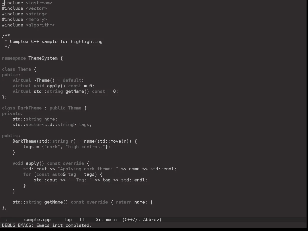 Ewal Dkeg Owl Theme in c++-mode