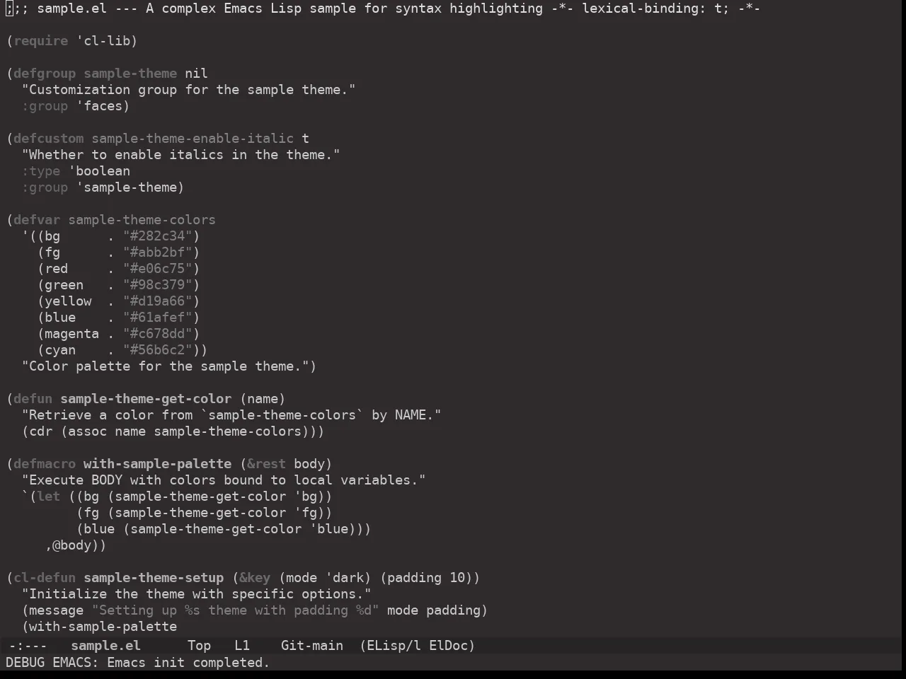 Ewal Dkeg Owl Theme in emacs-lisp-mode