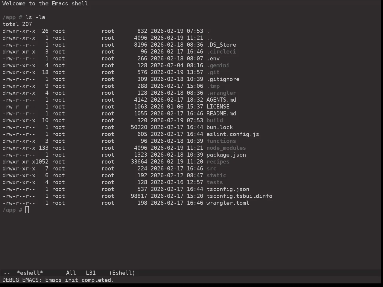 Ewal Dkeg Owl Theme in eshell
