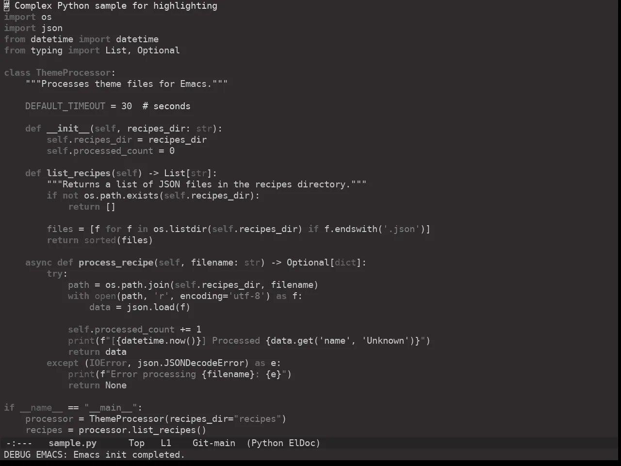 Ewal Dkeg Owl Theme in python-mode