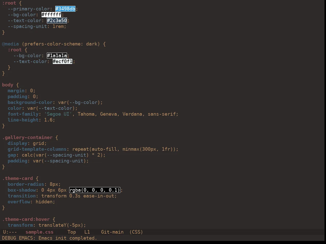 Ewal Dkeg Paints Theme in css-mode
