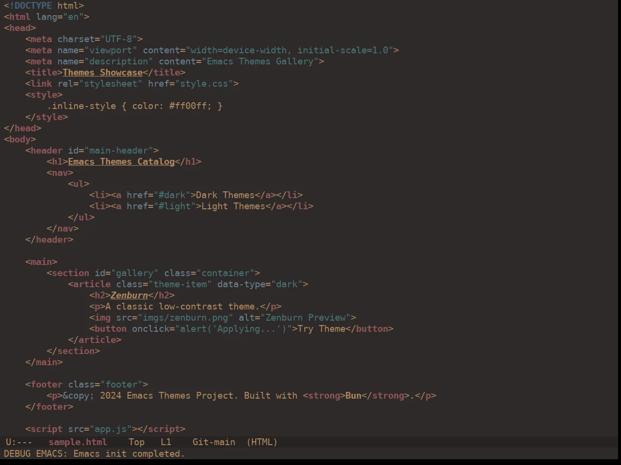 Ewal Dkeg Paints Theme in html-mode