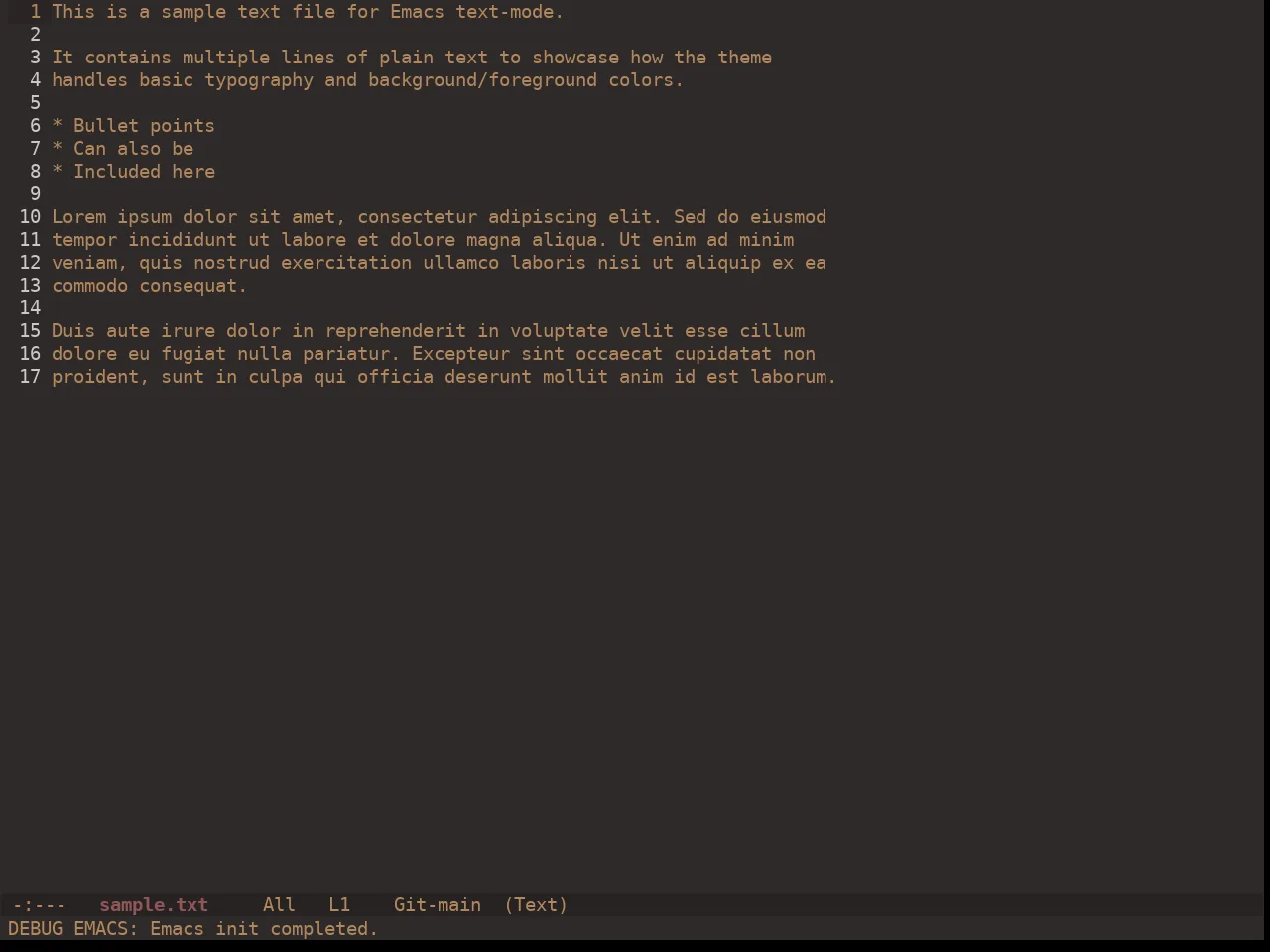 Ewal Dkeg Paints Theme in text-mode