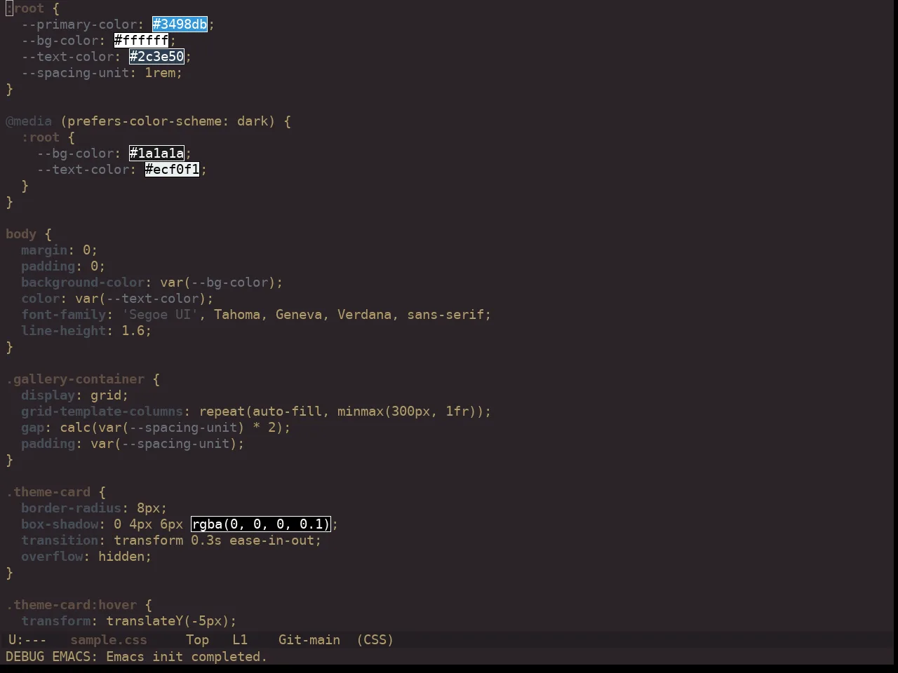 Ewal Dkeg Parkd Theme in css-mode