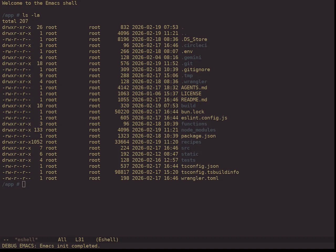 Ewal Dkeg Parkd Theme in eshell