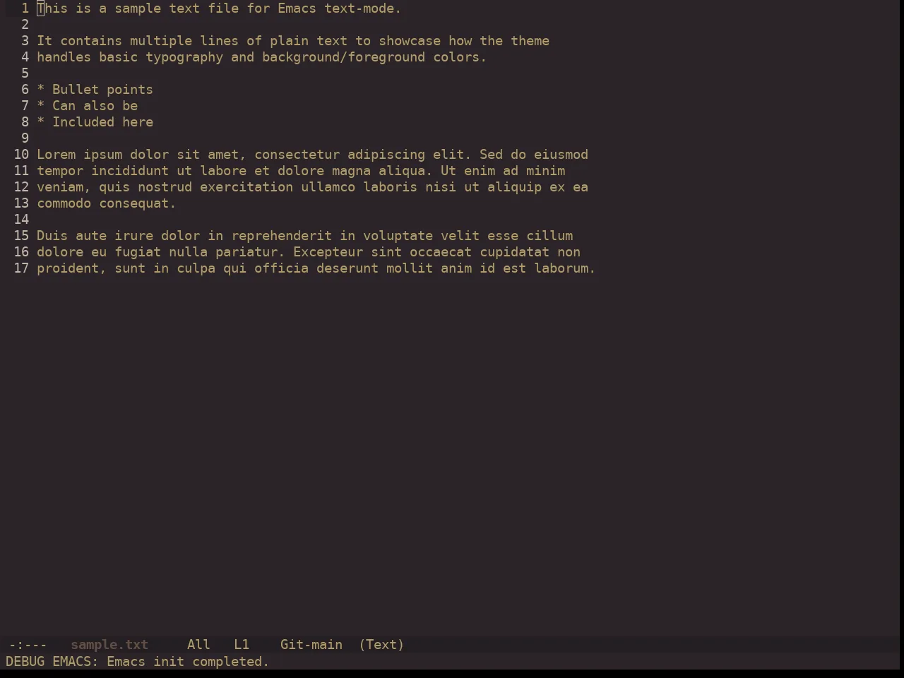 Ewal Dkeg Parkd Theme in text-mode