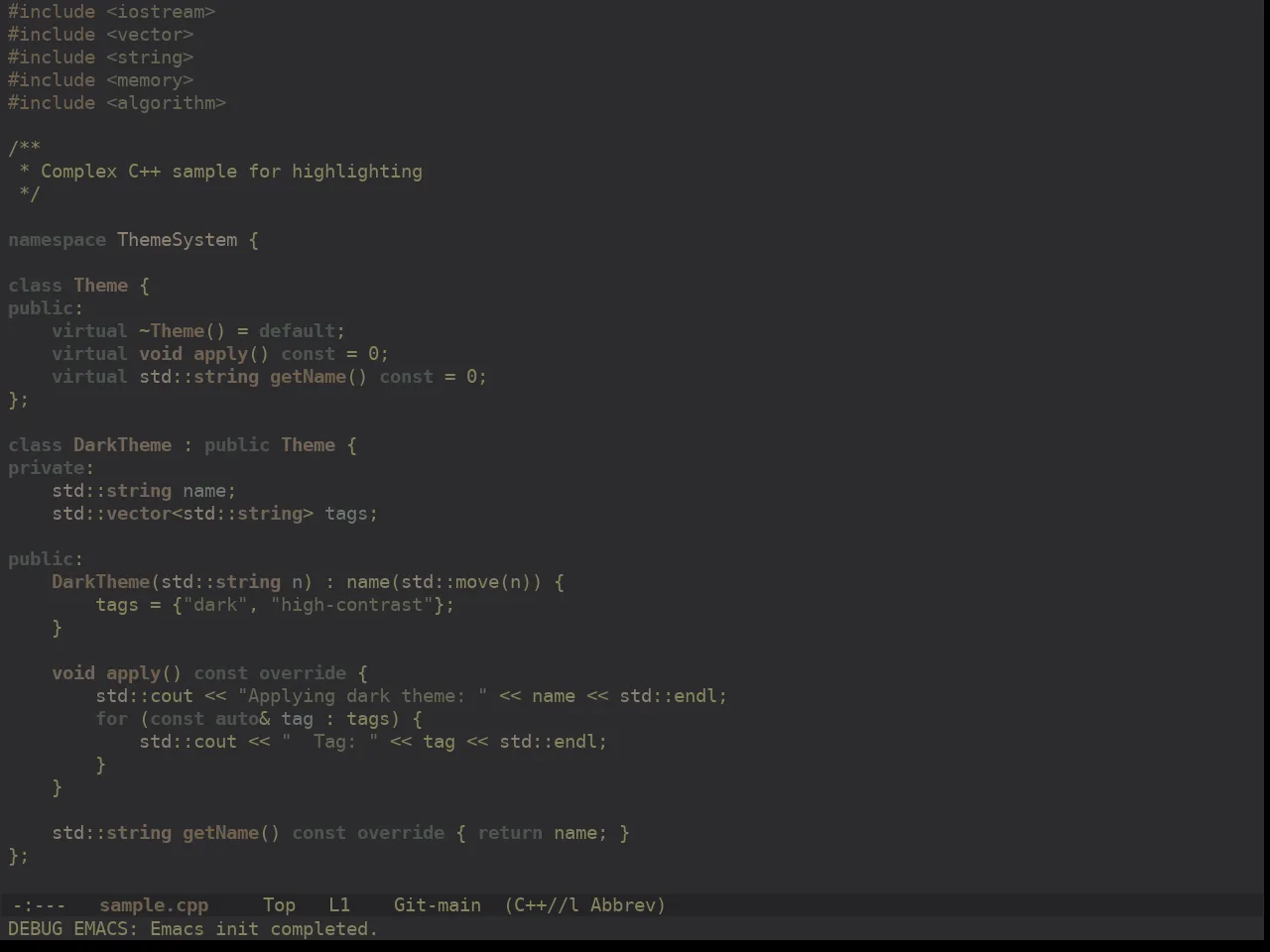 Ewal Dkeg Pastely Theme in c++-mode