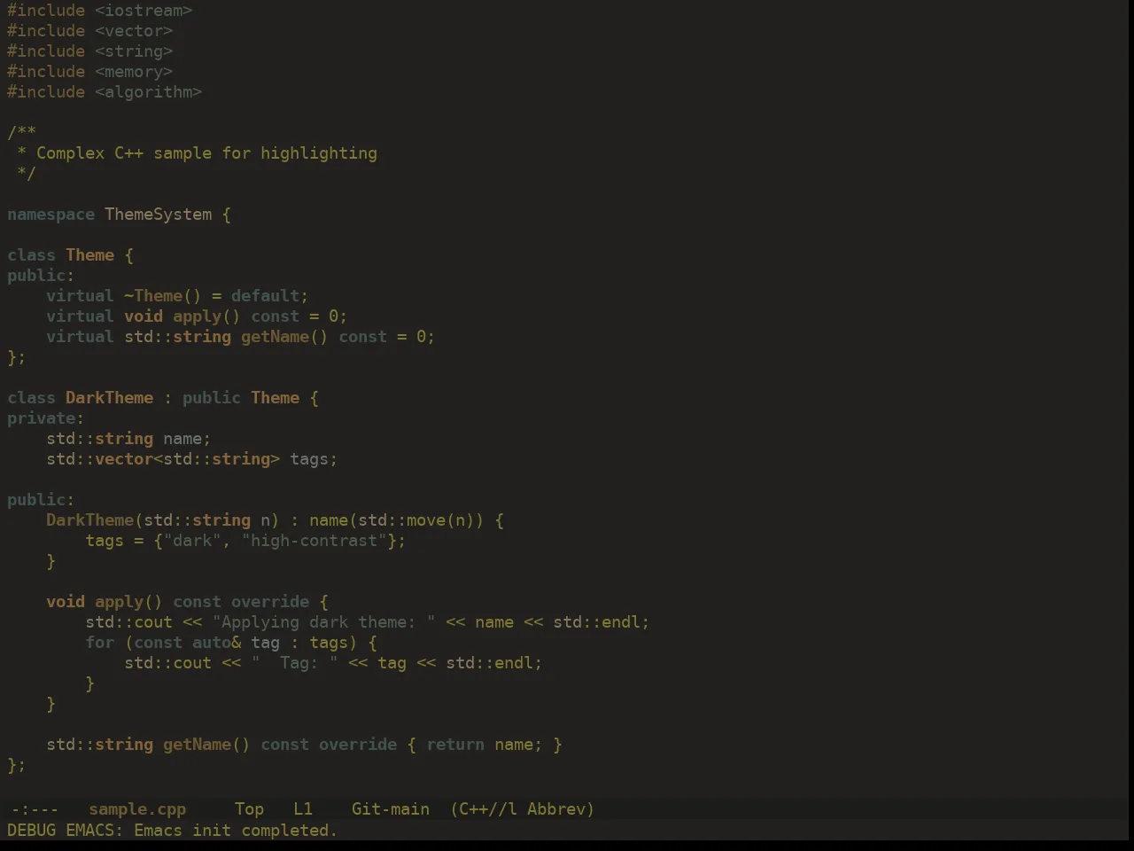 Ewal Dkeg Petal Theme in c++-mode