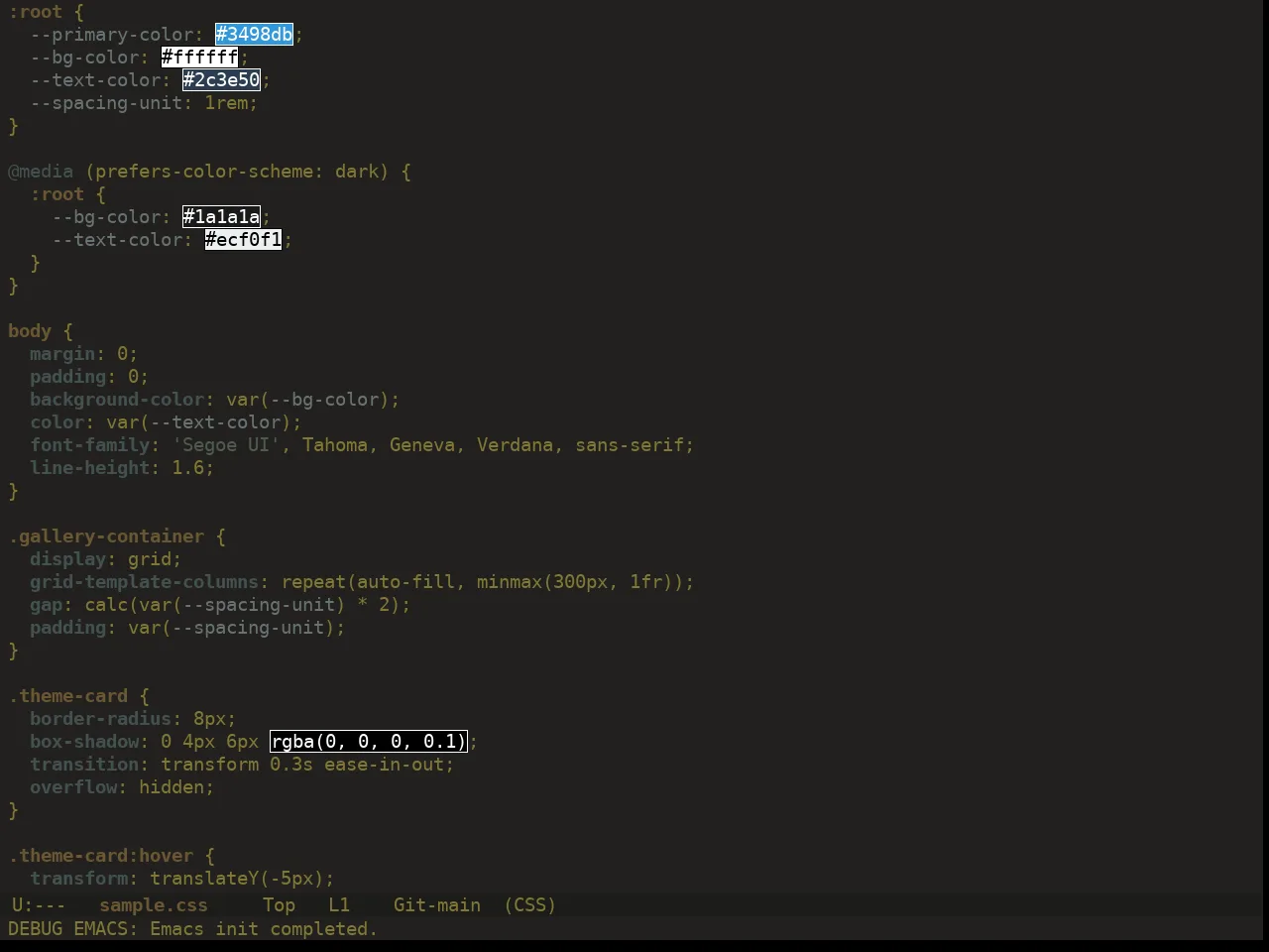 Ewal Dkeg Petal Theme in css-mode