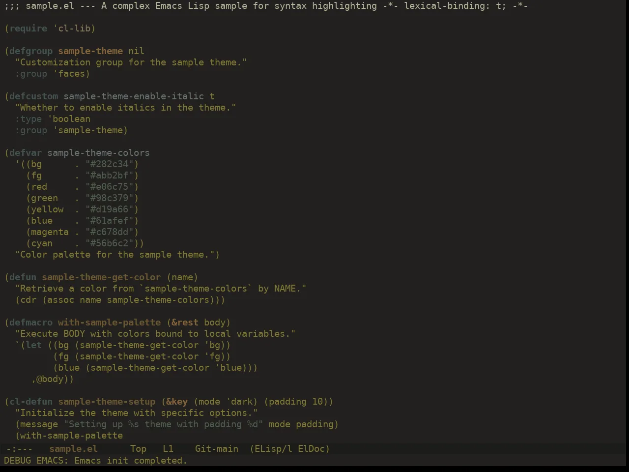 Ewal Dkeg Petal Theme in emacs-lisp-mode