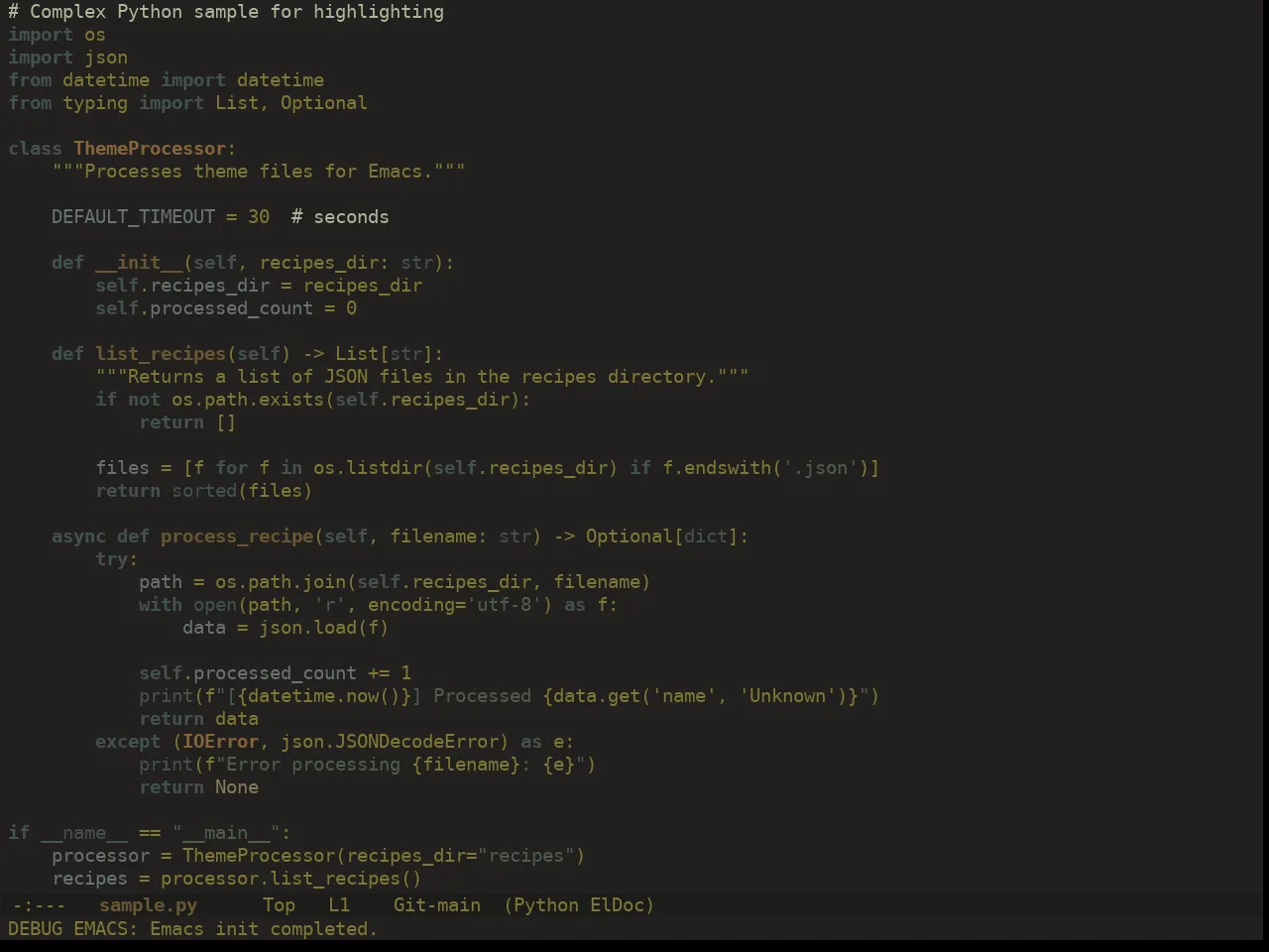Ewal Dkeg Petal Theme in python-mode
