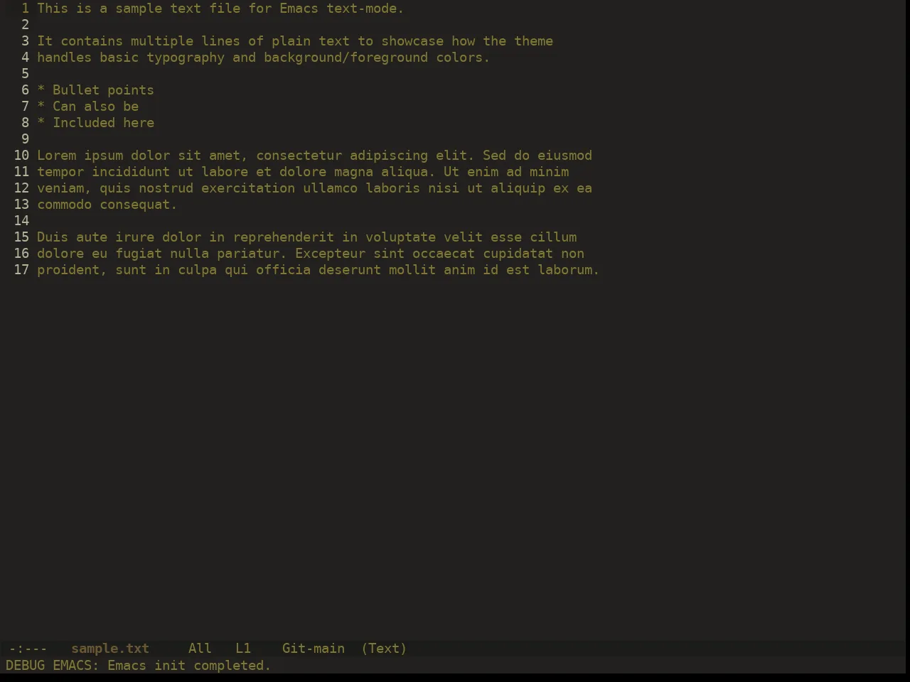 Ewal Dkeg Petal Theme in text-mode