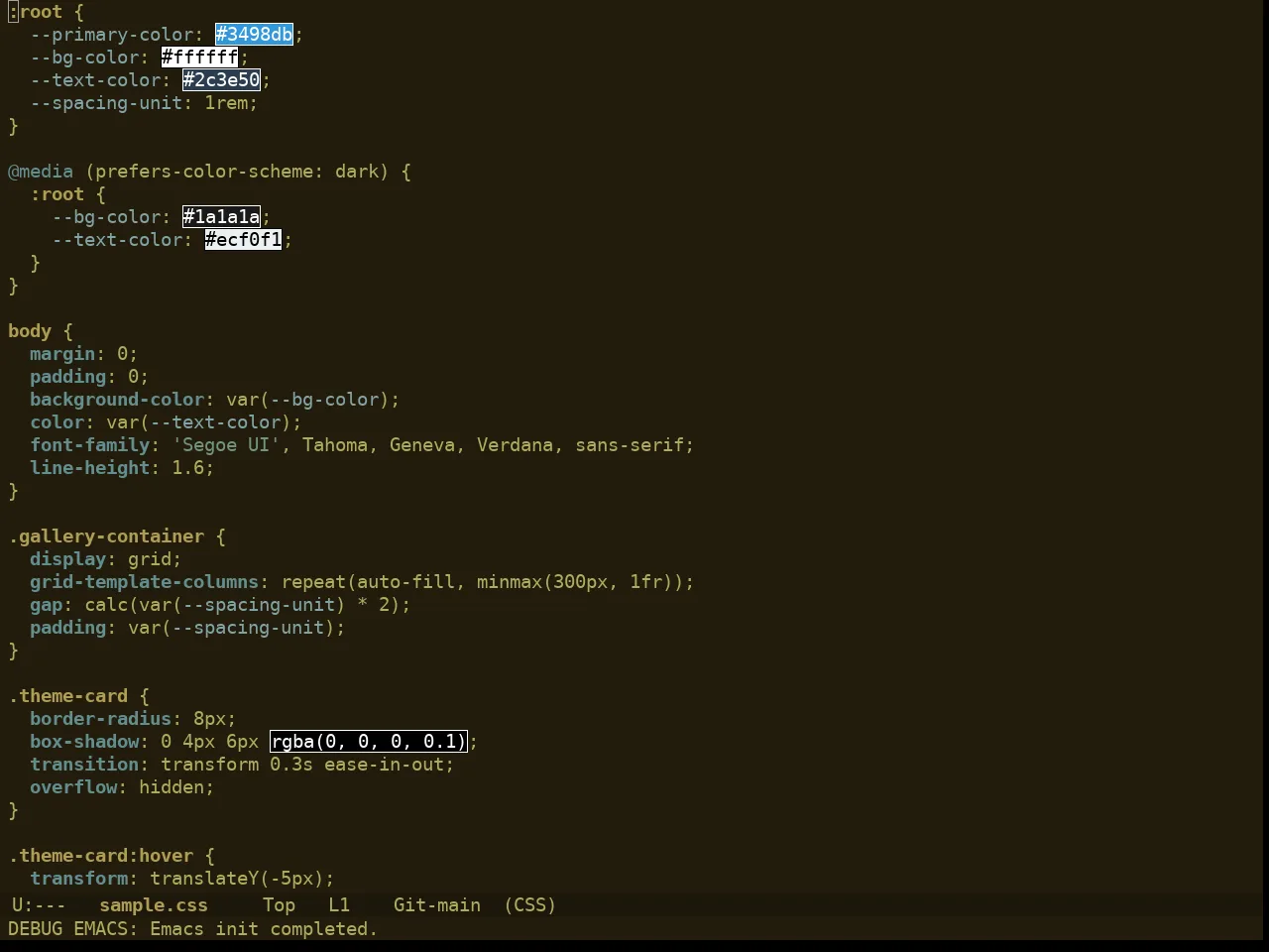 Ewal Dkeg Poly Theme in css-mode